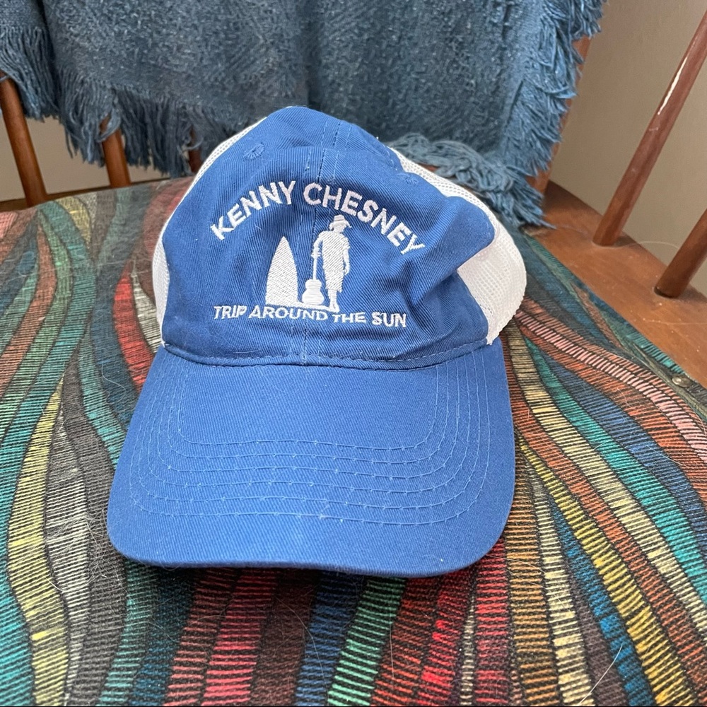Kenny Chesney Trip Around The Sun Trucker Hat Blue and White